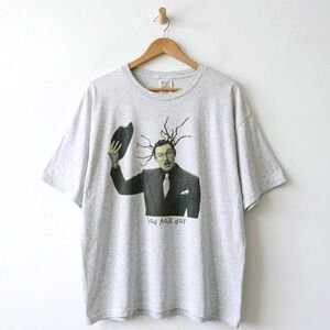 Vintage 1996 Weird Al Yankovic Bad Hair Tour Shirt Wild Oats Gray Large USA Made